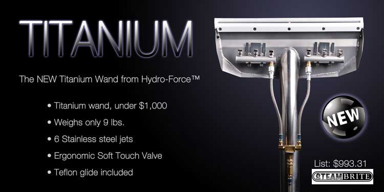titanium truckmount carpet cleaning wand 15 inches wide and 6 spray jets 2 inch pipe super light weight